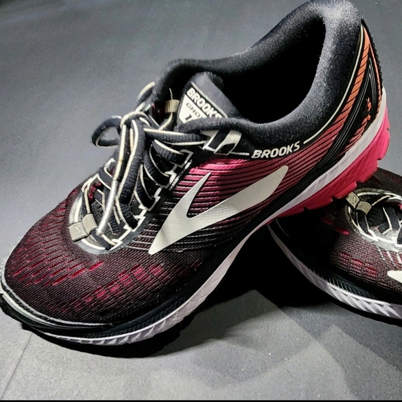 Brooks Ghost 10 Black‎ Pink Sneaker Running Walking Nursing - Women's Size 7 B - Picture 12 of 16